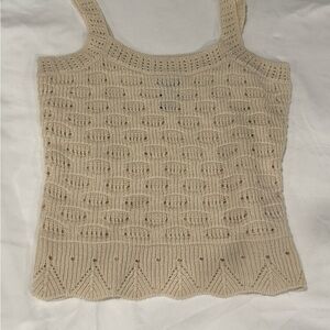 Thor Cream Knit Tank Top